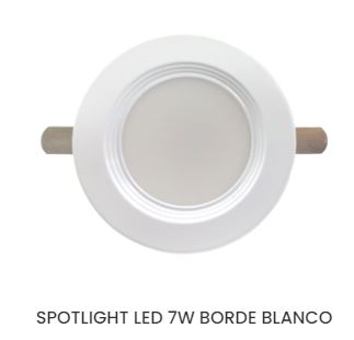 SPOTLIGHT LED DICROICO 7W BORDE BLANCO ECOLUX