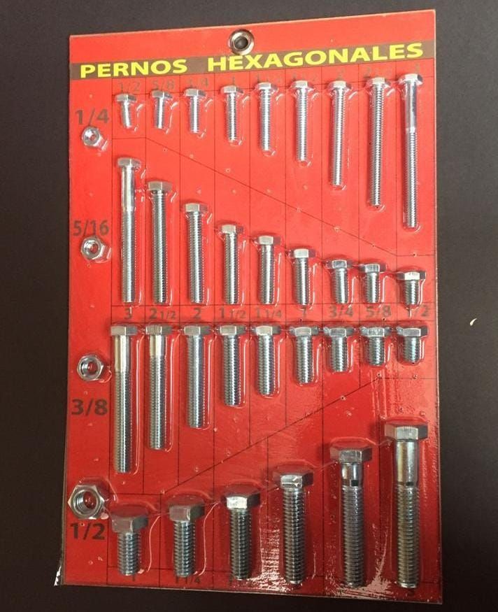 MUESTRARIO PERNO HEXAGONAL