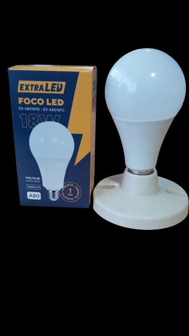 FOCO LED A80 18W LUZ BLANCA EXTRALED
