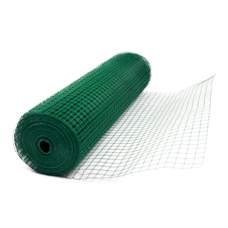 MALLA CUADRADA CUBIERTA VERDE 1/2X0.90X30MX25KG APROX