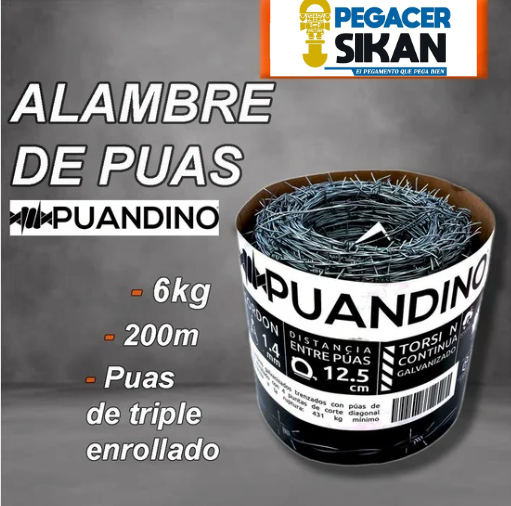 ALAMBRE DE PUAS PUANDINO