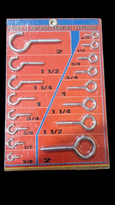 MUESTRARIO ARMELLAS CERRADAS Y ABIERTAS