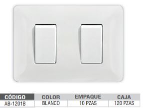 INTERRUPTOR DOBLE P/E 1201B ABATRON 10PZ