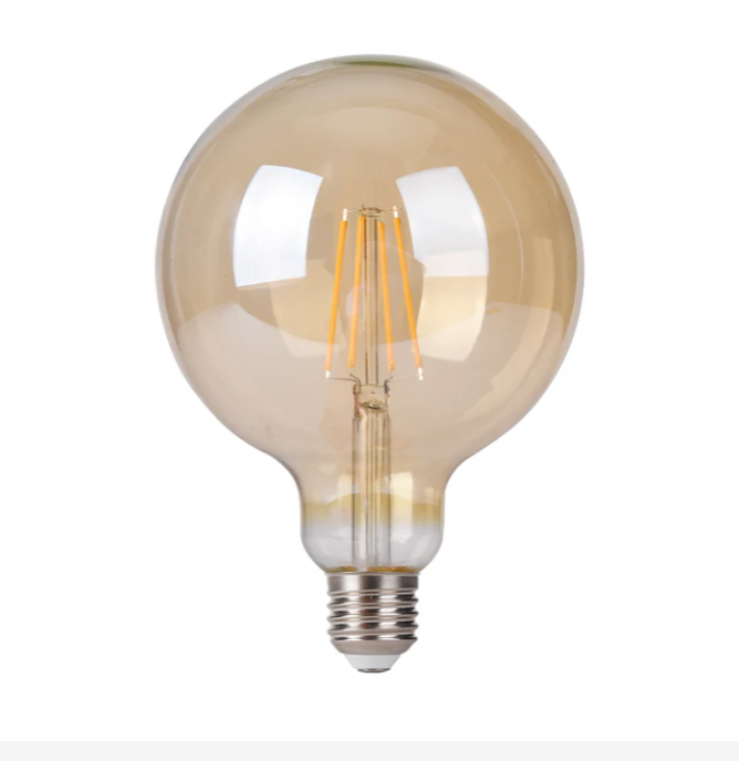 FOCO LED G125 FILAMENTO 10W AMBER 30°K LUZ AMARILLA