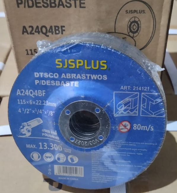 DISCO ABRASIVO P/DESBASTE 115MMX6.0 SJS