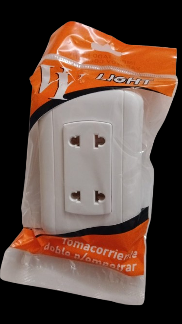TOMACORRIENTE DOBLE P/E VY LIGHT 