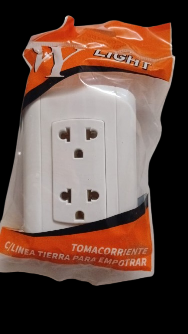 TOMACORRIENTE DOBLE P/E L/TIERRA VY LIGHT CJ10