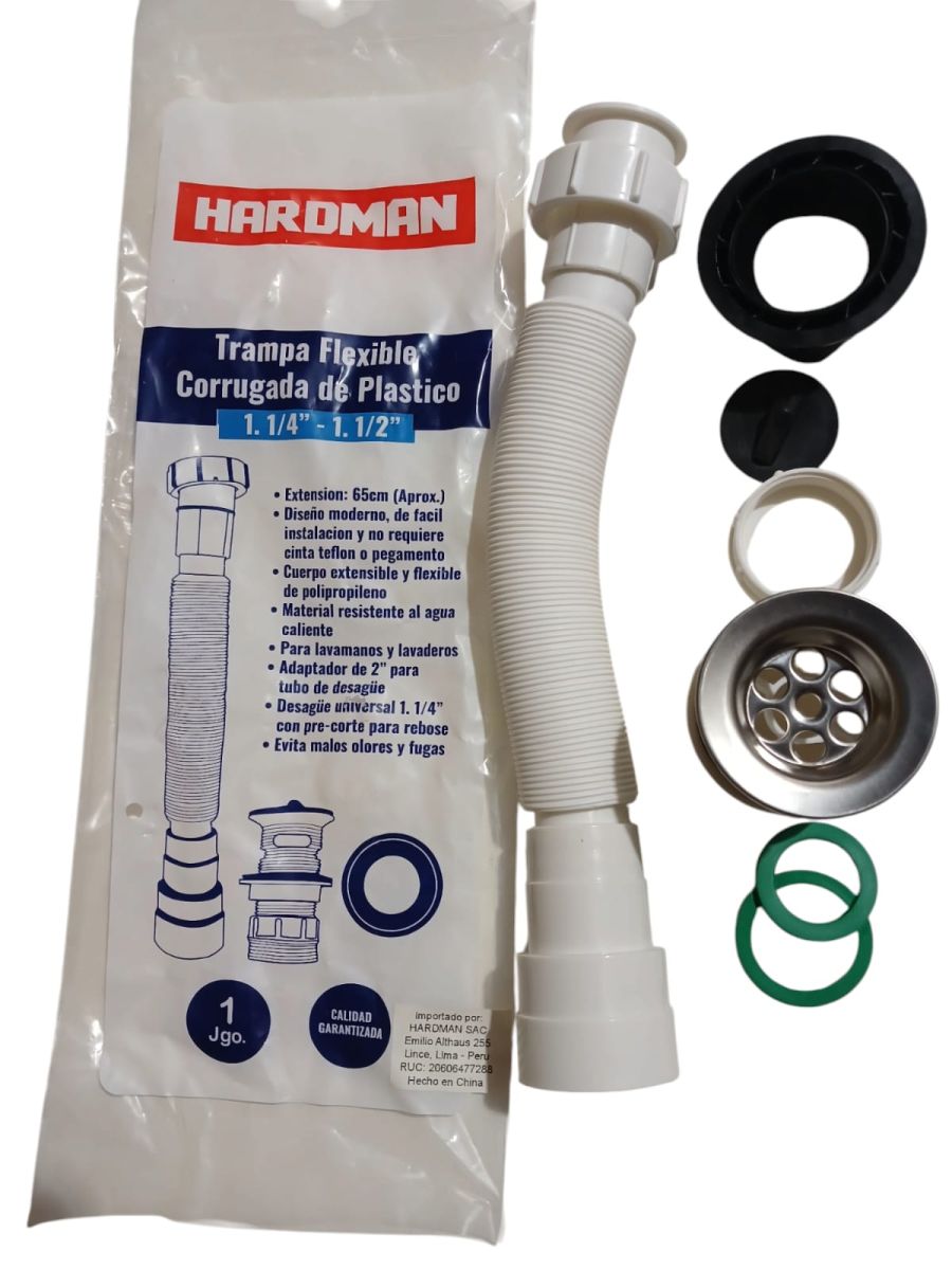 TRAMPA PVC CORRUGADA 1.1/2-1.1/4 HARDMAN