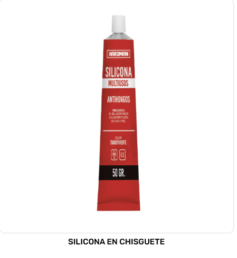 SILICONA CHISGUETE 50GR C/TRANSPARENTE HARDMAN