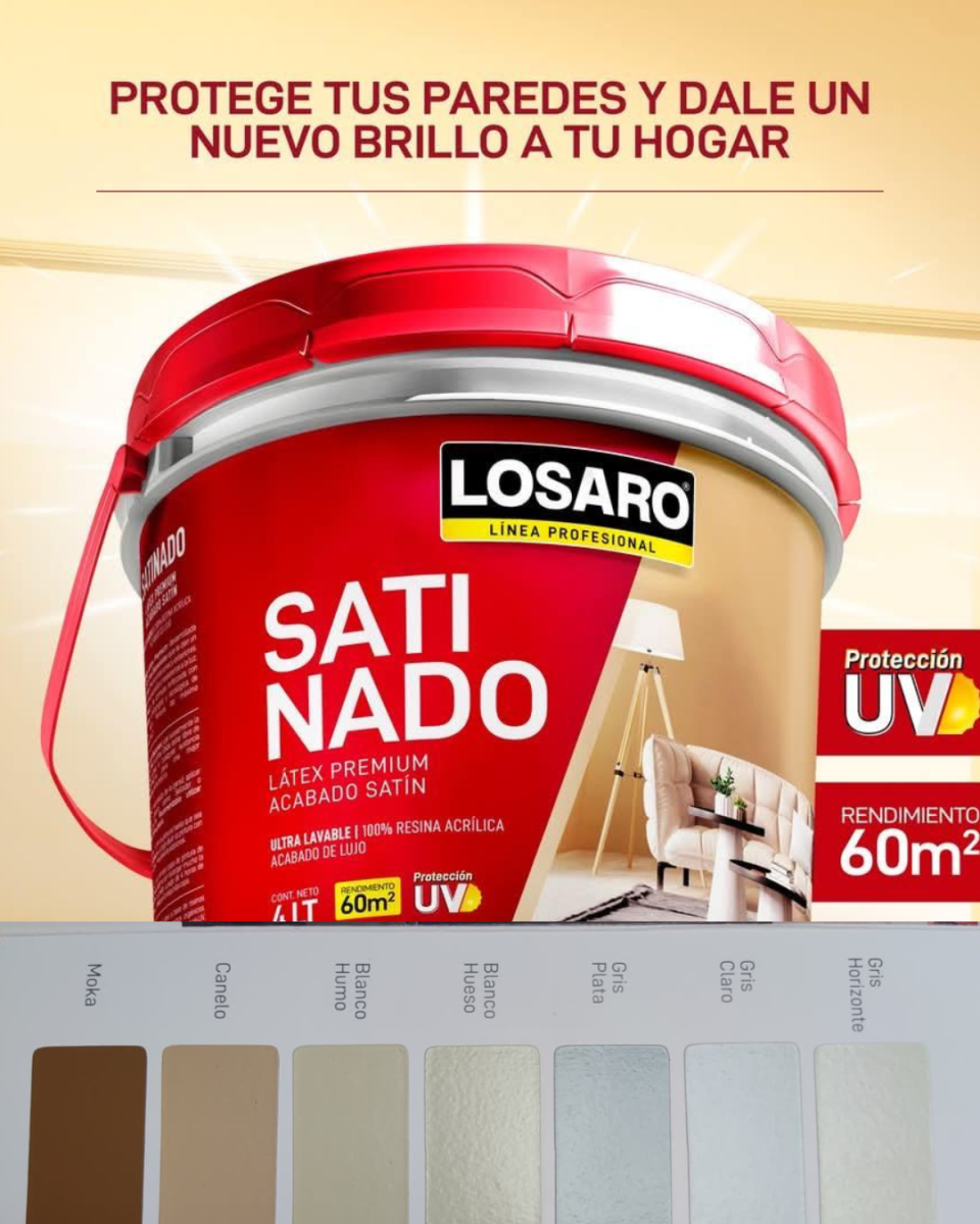 LATEX SATINADO GRIS CLARO LOSARO X GLN