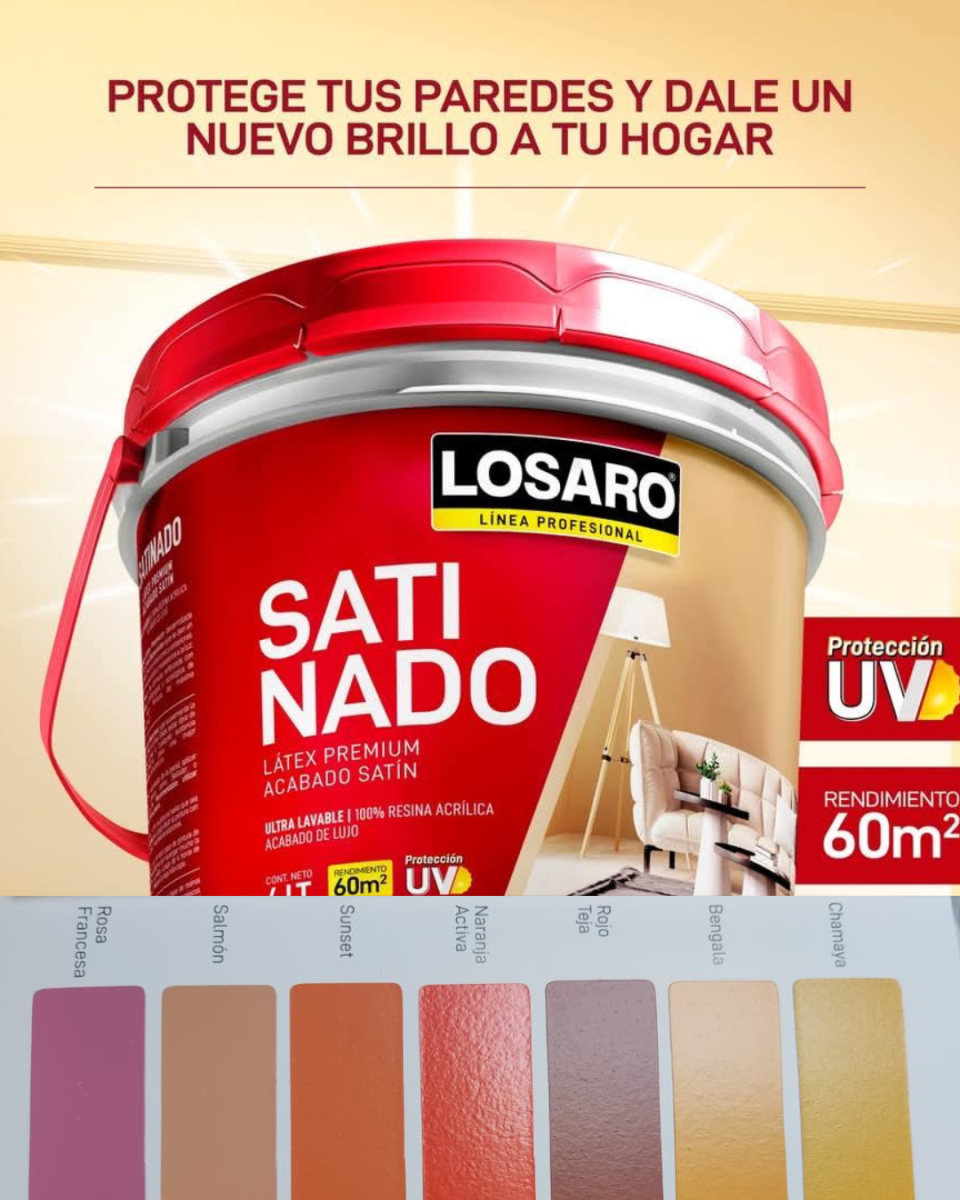 LATEX SATINADO ROSA FRANCESA LOSARO X GLN