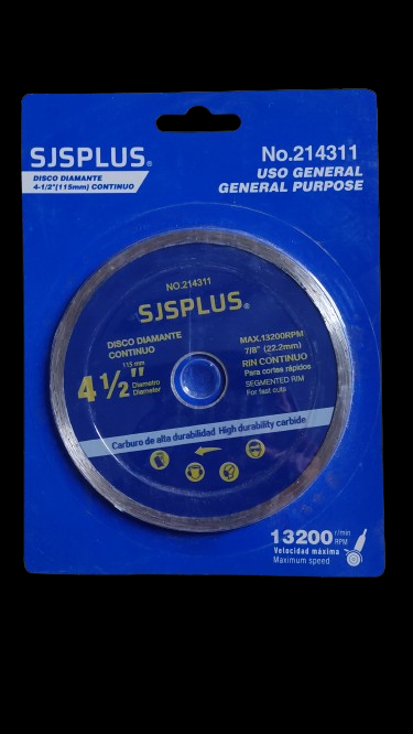 DISCO CORTE CERAMICA 115MM 4.1/2 S/R SJS - 4311