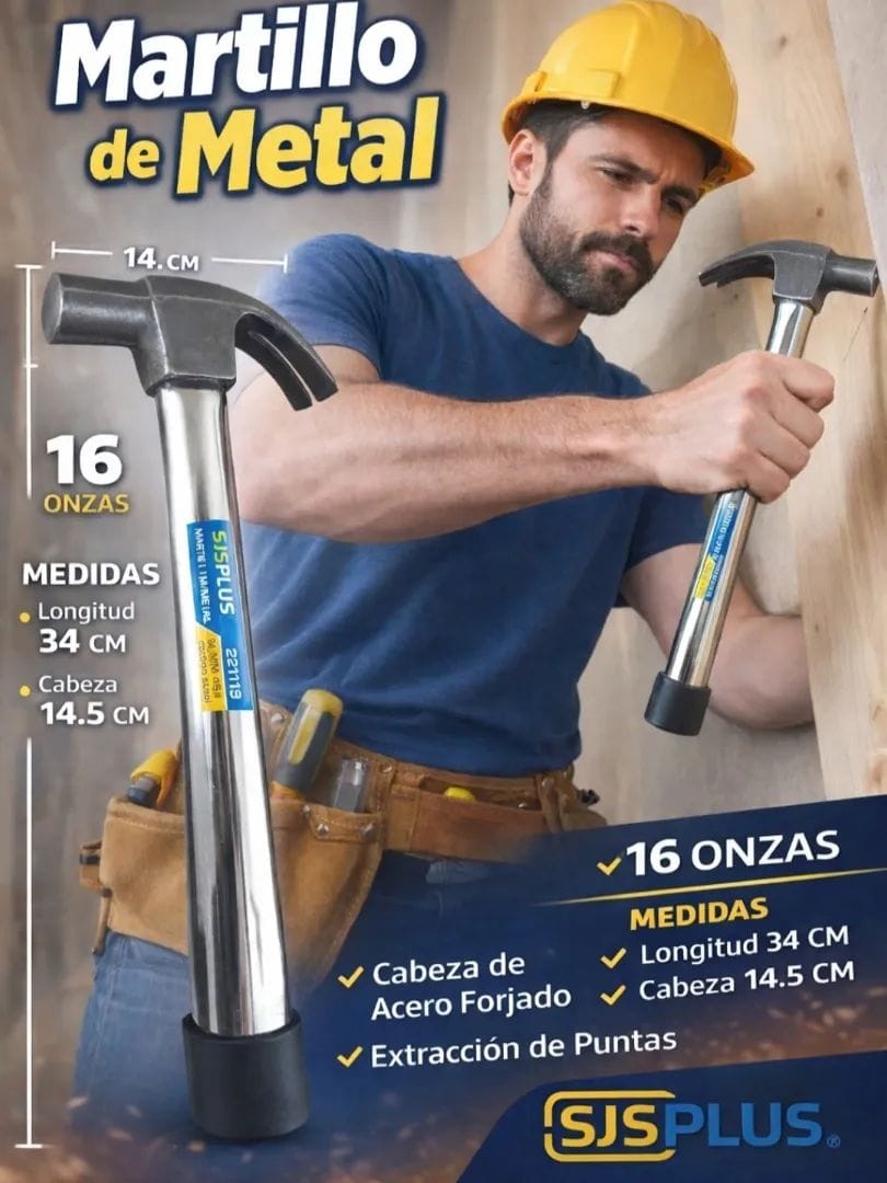MARTILLO M/METAL 16 OZ SJSPLUS - 1115