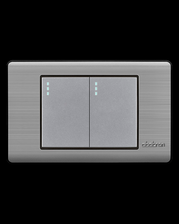 INTERRUPTOR DOBLE P/E METAL AB-FI02