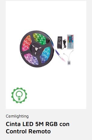 CINTA LED 5MTS RGB C/CONTROL EX-CL504RGB