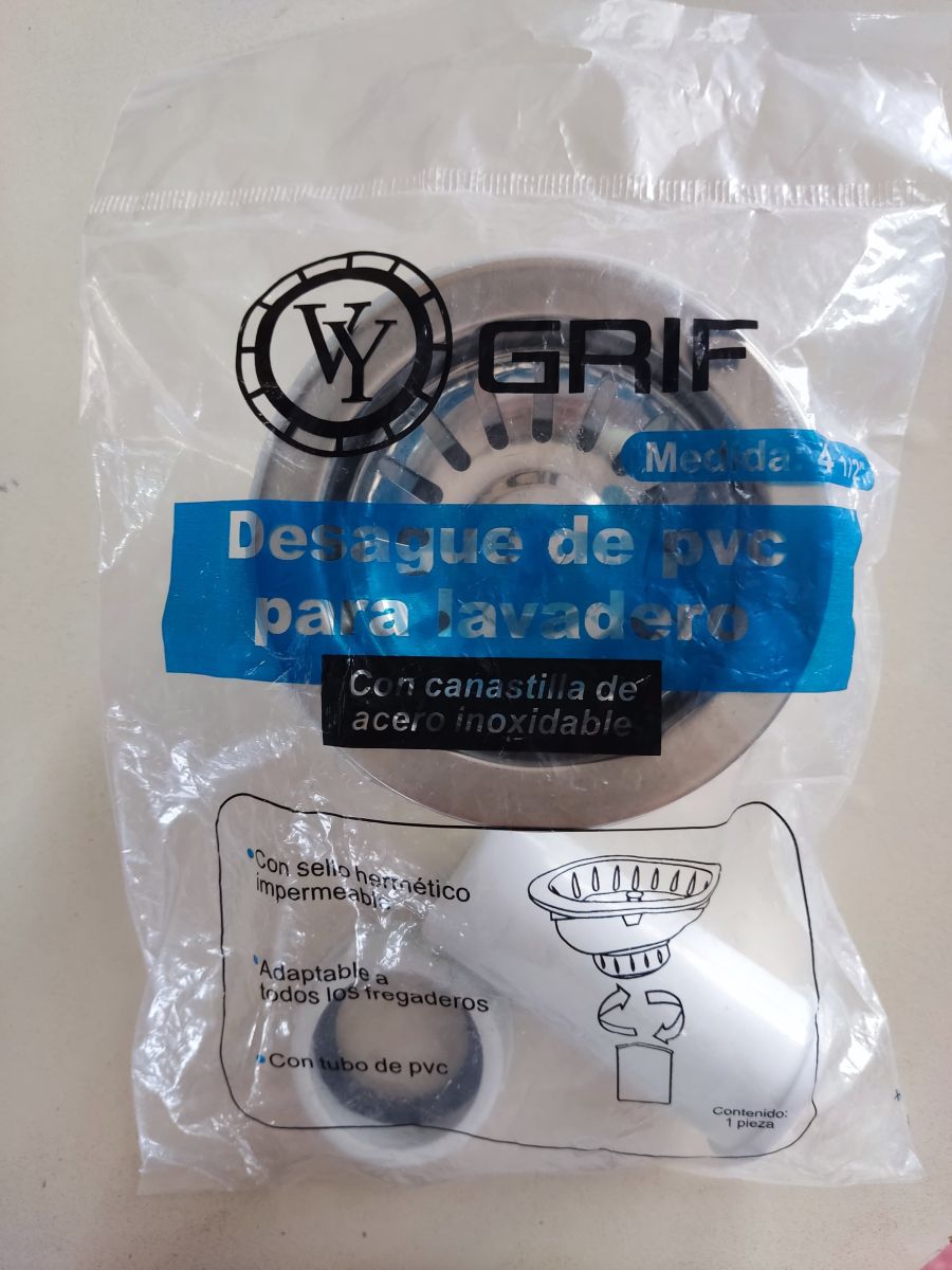 DESAGUE PARA LAVADERO 4.1/2 VY GRIF