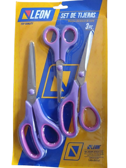TIJERA SET 3 PZAS LEON