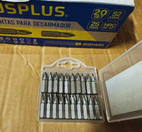 PUNTAS PARA DESARMADOR 25MM/PH2 20UN/SET SJSPLUS