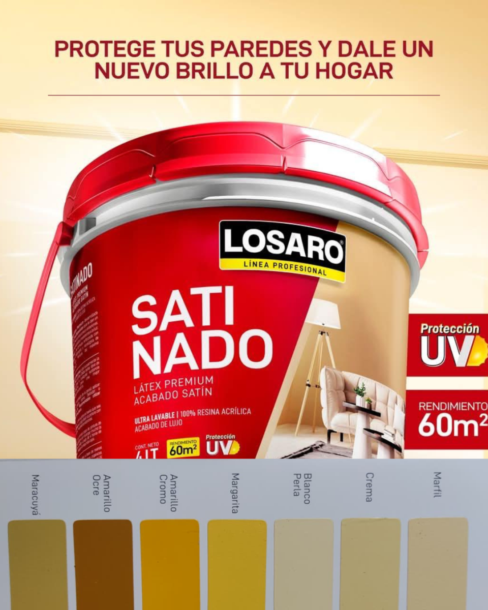 LATEX SATINADO CREMA LOSARO X GLN