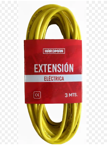 EXTENSION VULCANIZADA C/AMARILLO 3MT HARDMAN