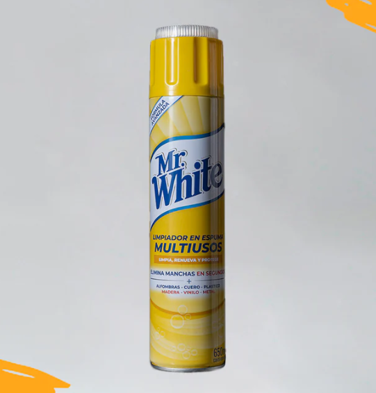 LIMPIADOR EN ESPUMA MULTIUSOS 650ML MR WHITE