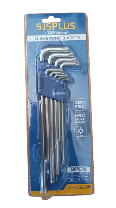 LLAVE TORX JUEGO 9PCS. LARGO SJSPLUS