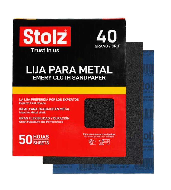 LIJA DE METAL STOLZ GRANO 100 PAQ50U